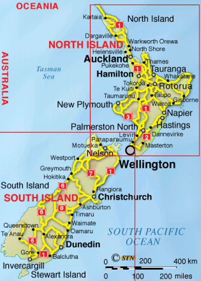 AUCKLAND, NOVA ZELÂNDIA, mapa